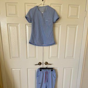Jaanuu Heather Blue XS Scrub Set